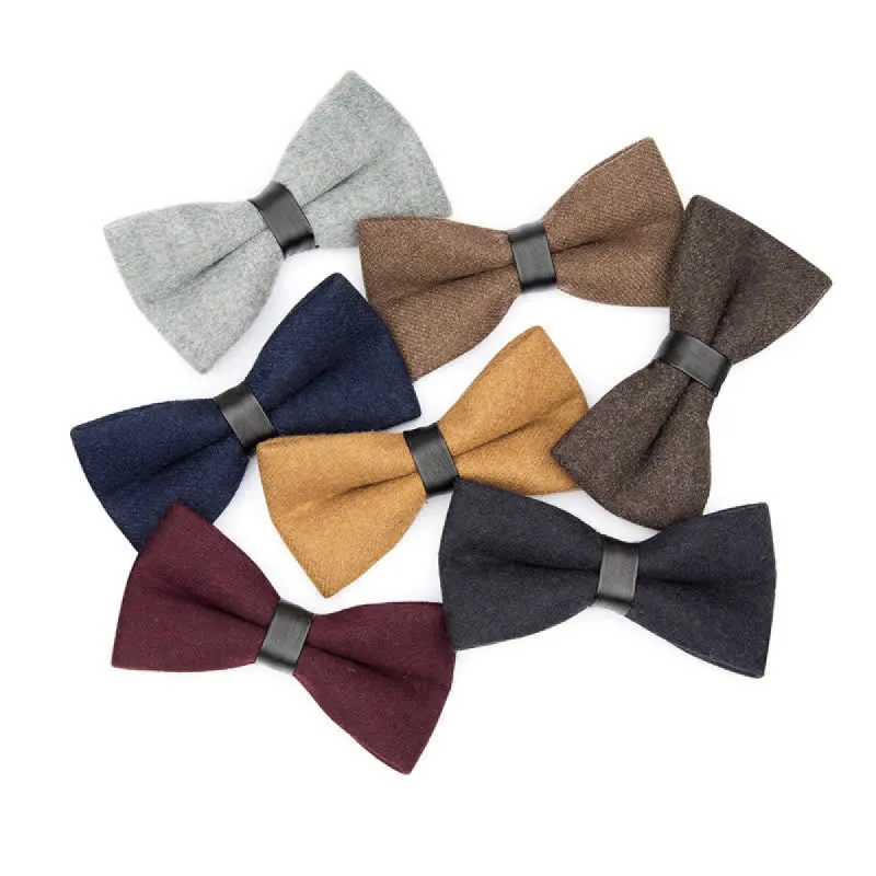 Men's Vintage Wool Solid Color Bow Tie sold by FloralTrip