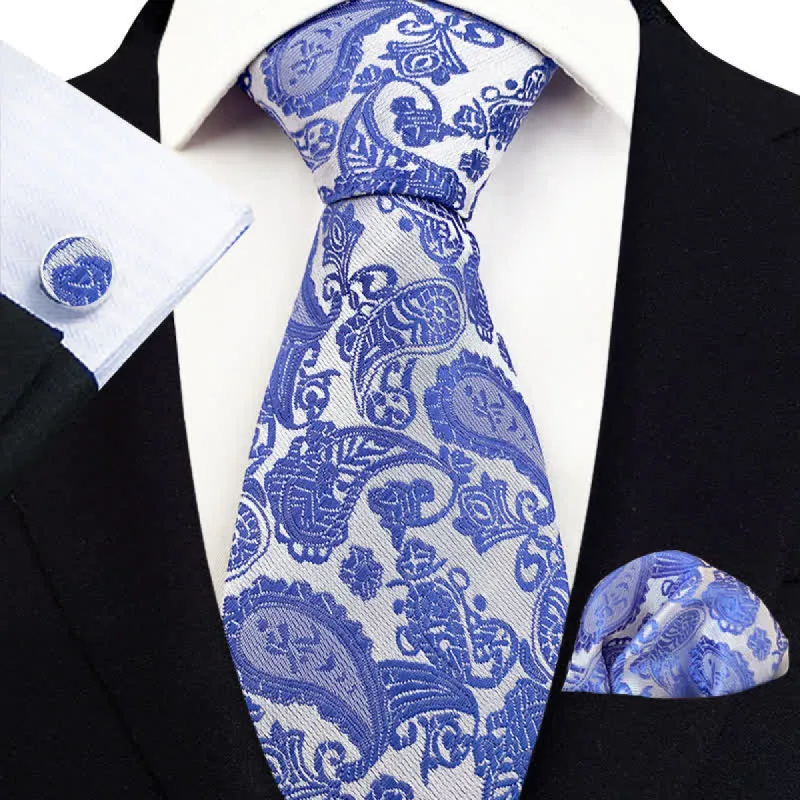 3Pcs Men's Exotic Paisley Necktie Set sold by FloralTrip