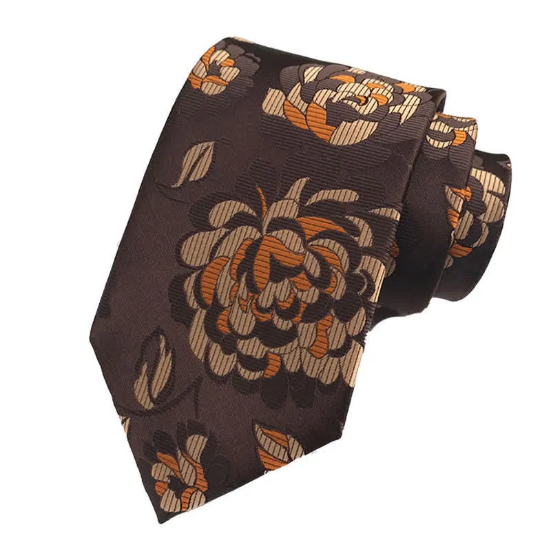 3Pcs Men's Chrysanthemum Floral Necktie Set sold by FloralTrip product image thumbnail 4