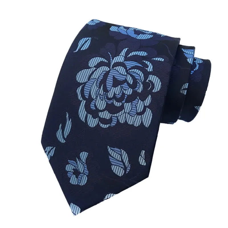 3Pcs Men's Chrysanthemum Floral Necktie Set sold by FloralTrip product image thumbnail 2