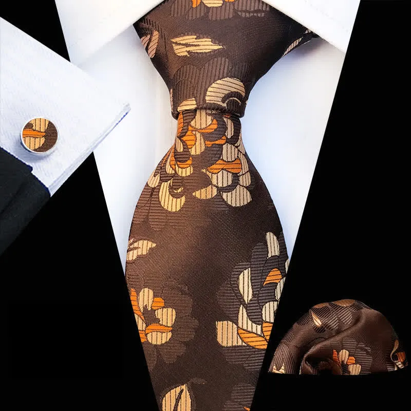 3Pcs Men's Chrysanthemum Floral Necktie Set sold by FloralTrip product image thumbnail 3