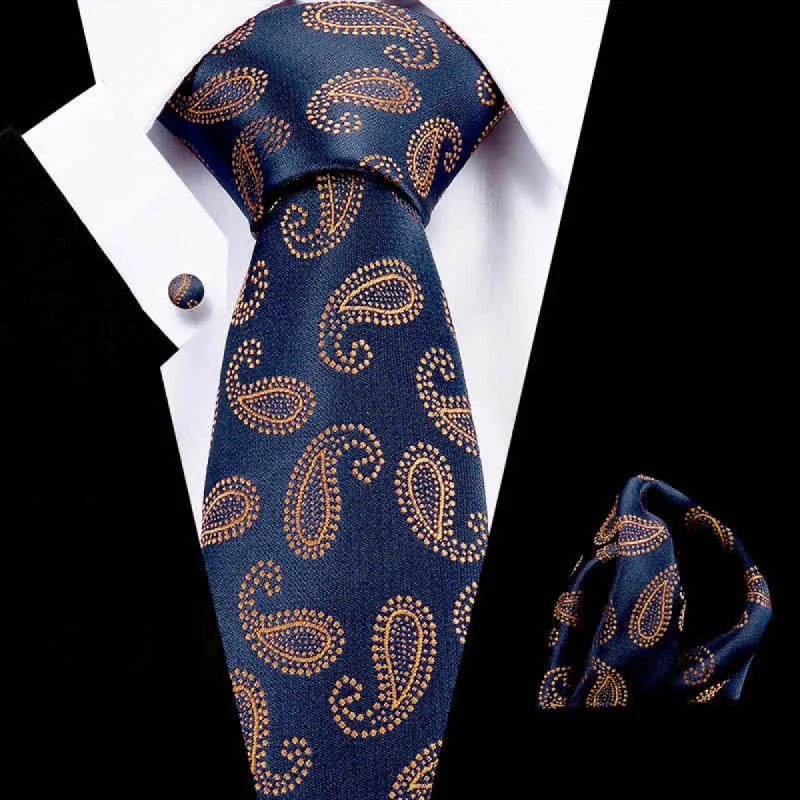 3Pcs Men's Classic Paisley Necktie Set sold by FloralTrip