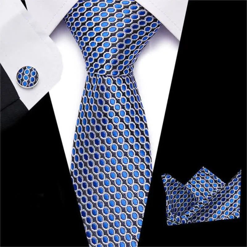3Pcs Men's Oval Dots Necktie Set sold by FloralTrip