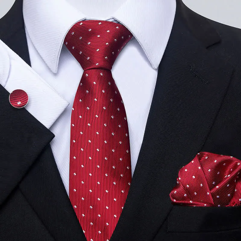 3Pcs Men's Minimalistic Dots Necktie Set sold by FloralTrip