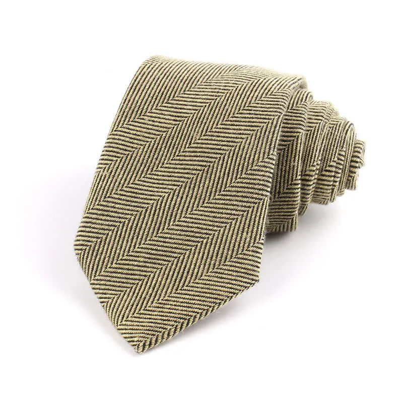 Men's British Soft Wool-like Striped Necktie sold by FloralTrip product image thumbnail 3