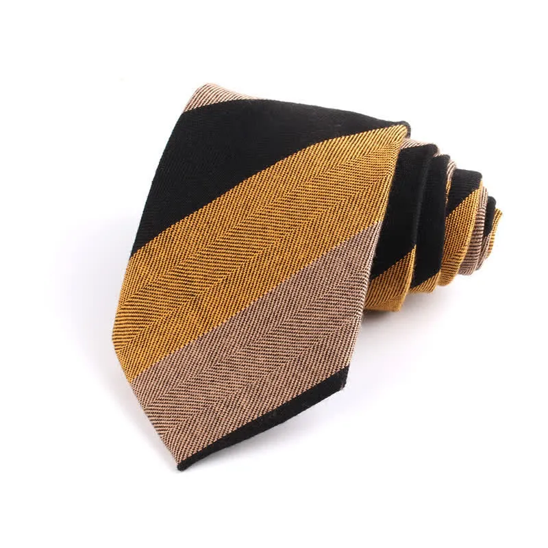 Men's British Soft Wool-like Striped Necktie sold by FloralTrip product image thumbnail 4