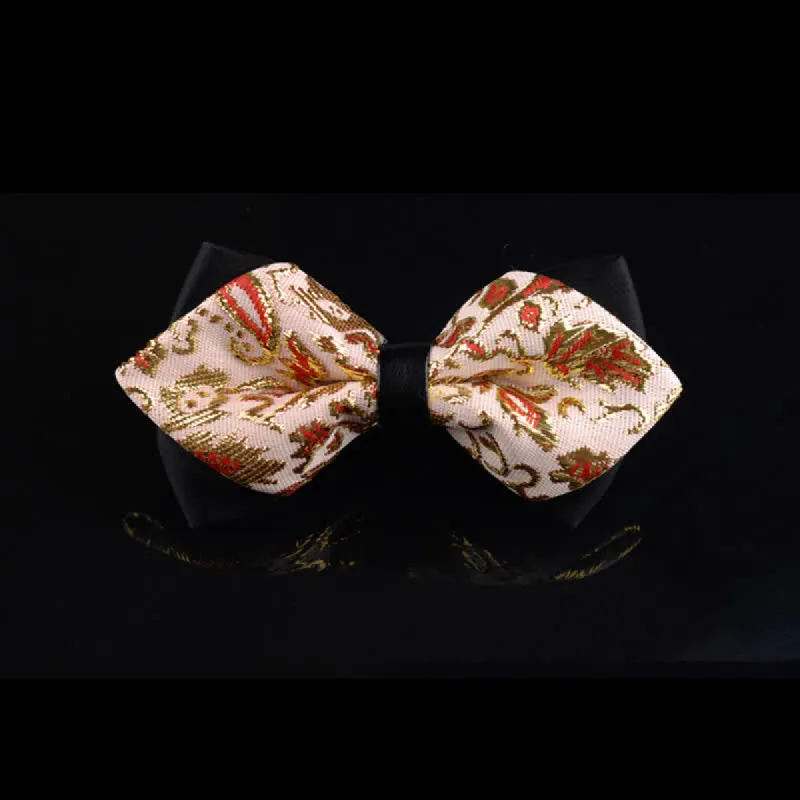 Men's Floral Rose Pointy Tuxedo Bow Tie sold by FloralTrip