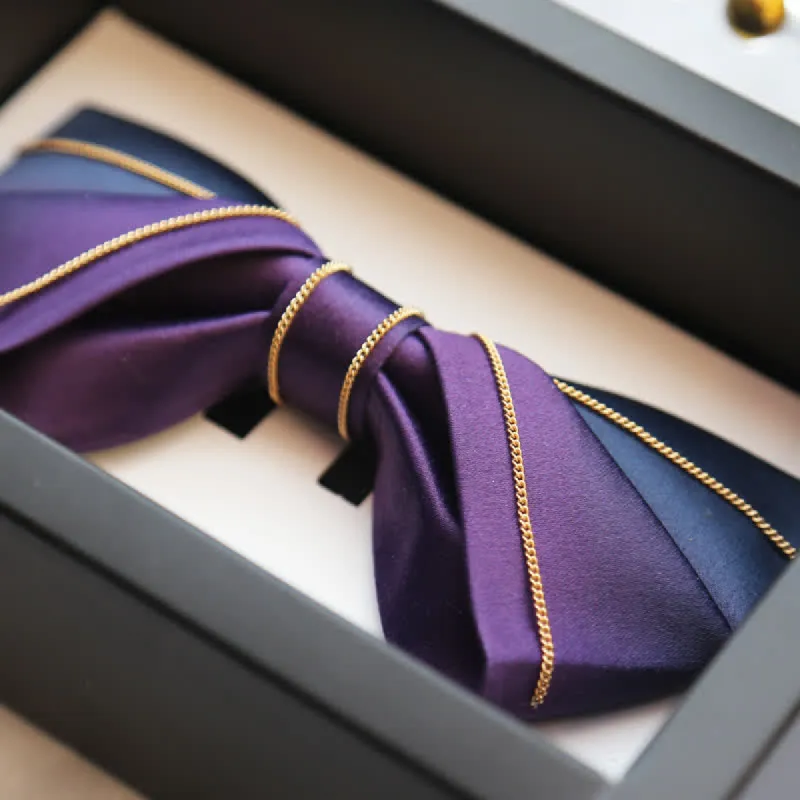 Men's Graudated Pocket Square Twist Bow Tie made by FloralTrip