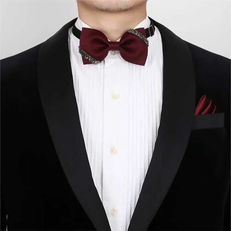 Men's Classy Rhinestone Wedding Bow Tie sold by FloralTrip product image thumbnail 3