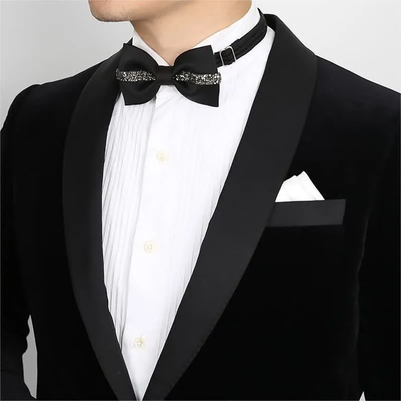 Men's Shining Chain Groom Bow Tie sold by FloralTrip product image thumbnail 5