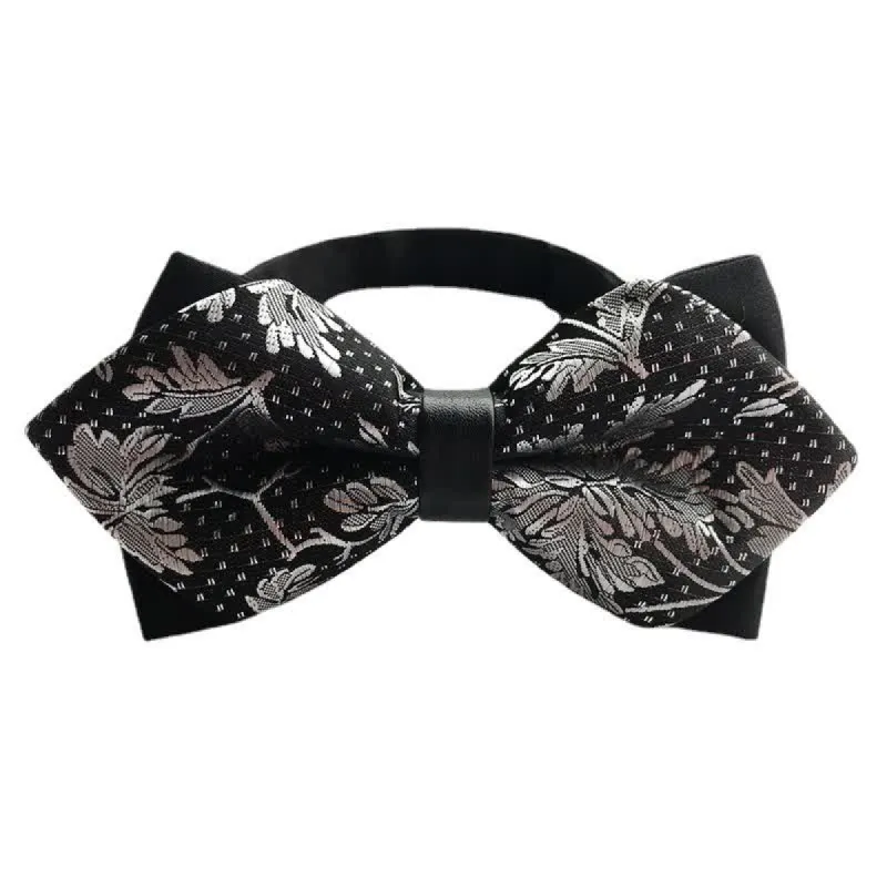 Men's Paisley Double-layer Pointed Bow Tie sold by FloralTrip