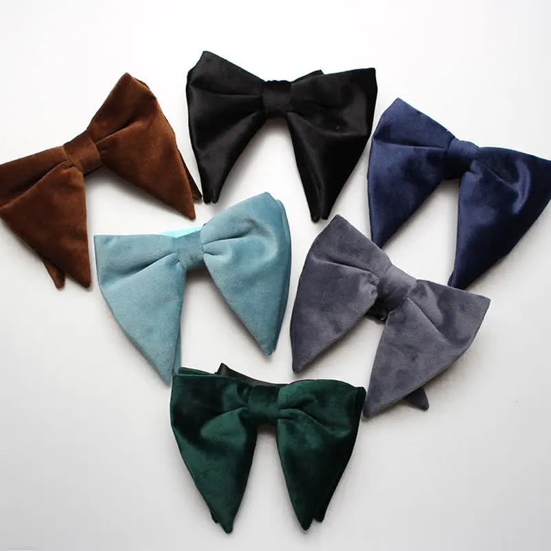 Men's Velvet Oversized Pointed Wedding Bow Tie sold by FloralTrip product image thumbnail 3