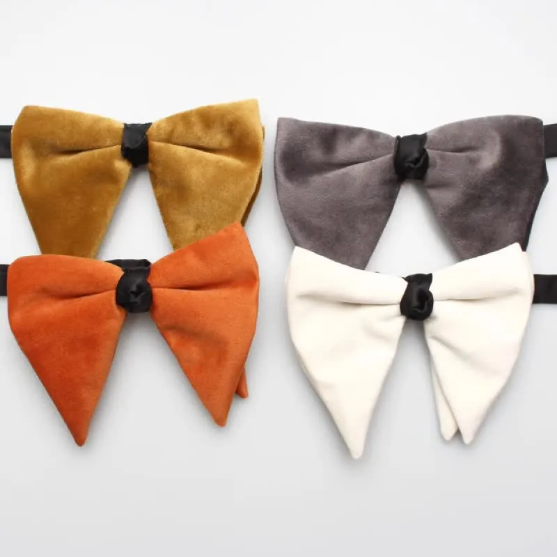 Men's Solid Color Velvet Oversized Pointed Bow Tie sold by FloralTrip