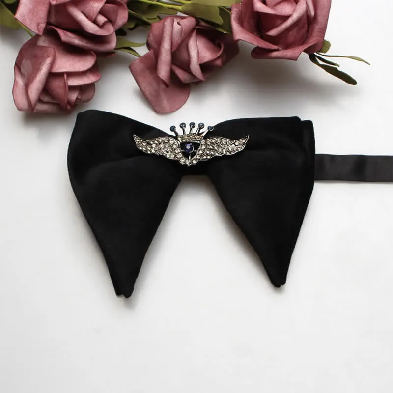 Men's Charming Velvet Oversized Pointed Bow Tie sold by FloralTrip product image thumbnail 3