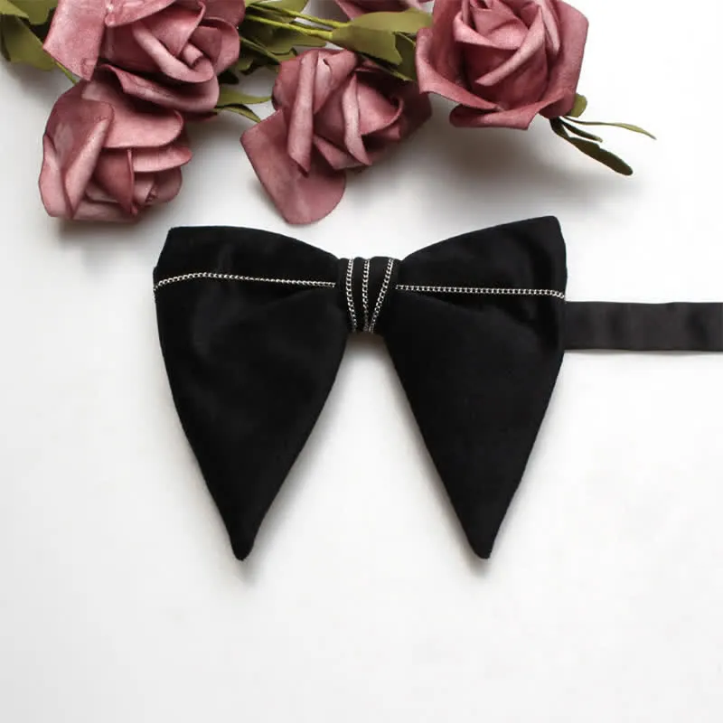 Men's Charming Velvet Oversized Pointed Bow Tie sold by FloralTrip product image thumbnail 4