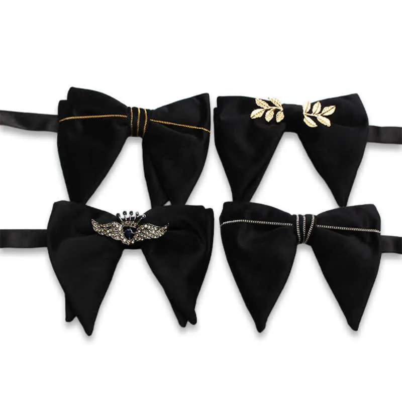 Men's Charming Velvet Oversized Pointed Bow Tie sold by FloralTrip