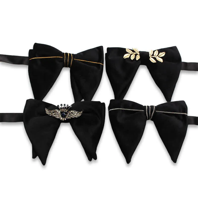 Men's Charming Velvet Oversized Pointed Bow Tie sold by FloralTrip