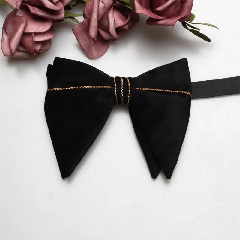 Men's Charming Velvet Oversized Pointed Bow Tie sold by FloralTrip product image thumbnail 5