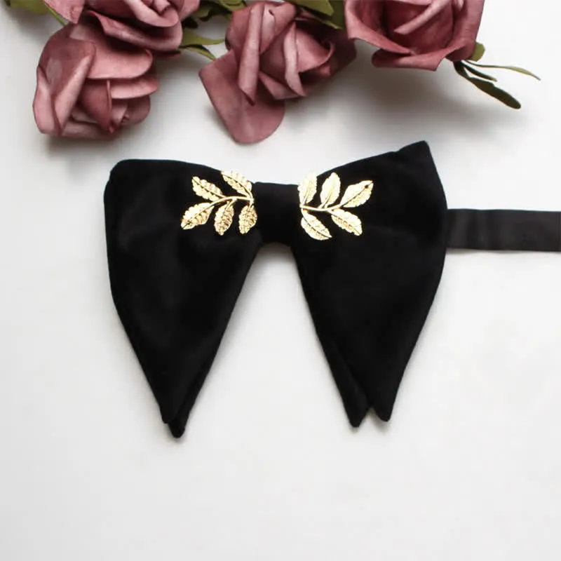 Men's Charming Velvet Oversized Pointed Bow Tie sold by FloralTrip product image thumbnail 2