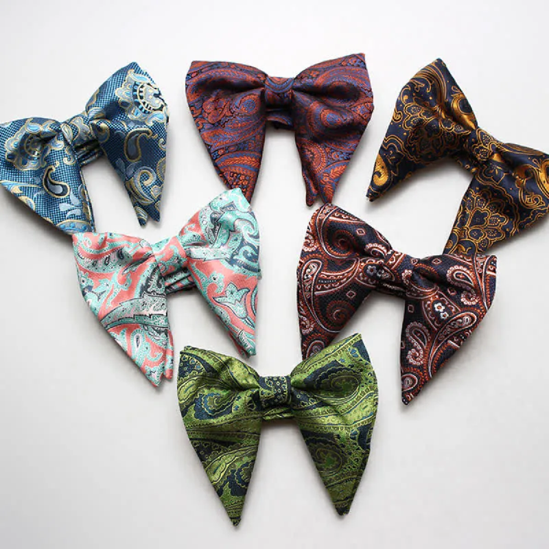 Men's Exotic Paisley Oversized Pointed Bow Tie sold by FloralTrip