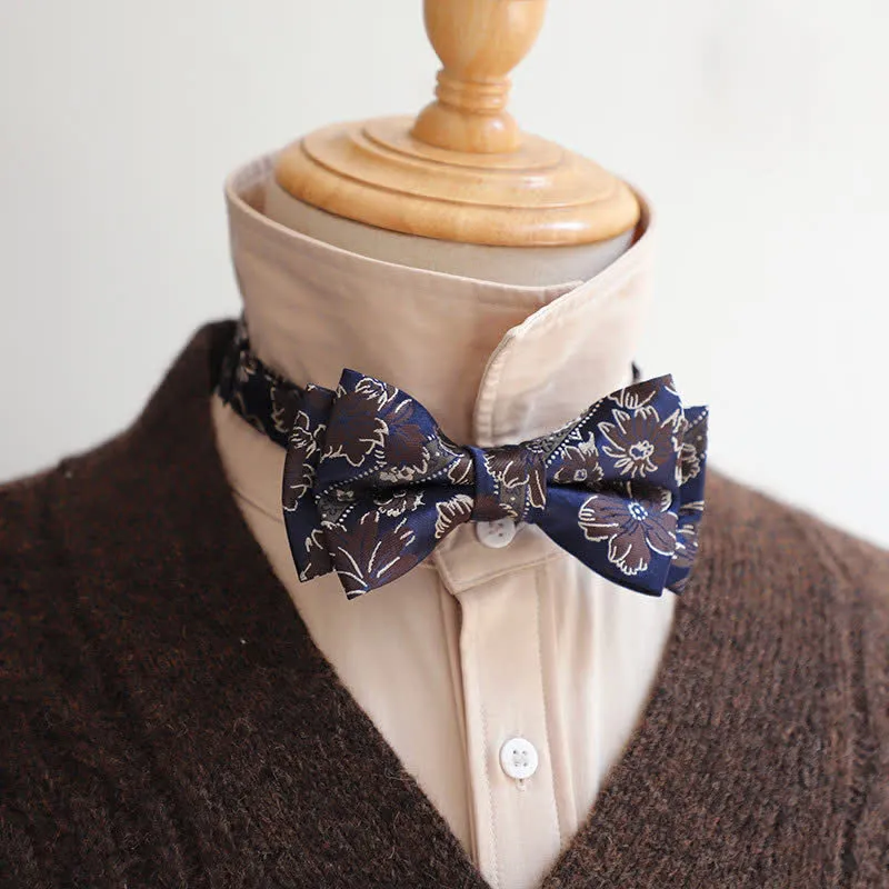 Men's Retro Floral Leaves Bow Tie sold by FloralTrip product image thumbnail 4