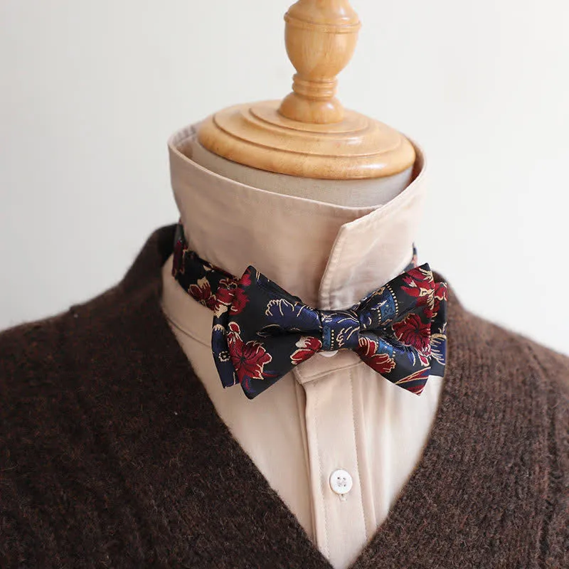 Men's Retro Floral Leaves Bow Tie sold by FloralTrip product image thumbnail 2