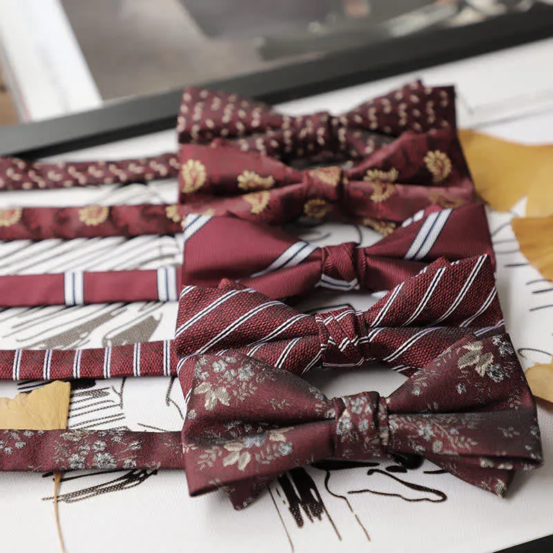 Men's Burgundy Series Gentleman Bow Tie sold by FloralTrip product image thumbnail 2