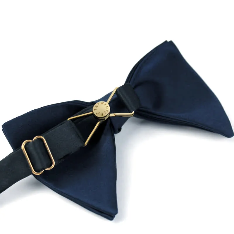 Men's Serenity Blue Golden Leaf Bow Tie sold by FloralTrip product image thumbnail 4