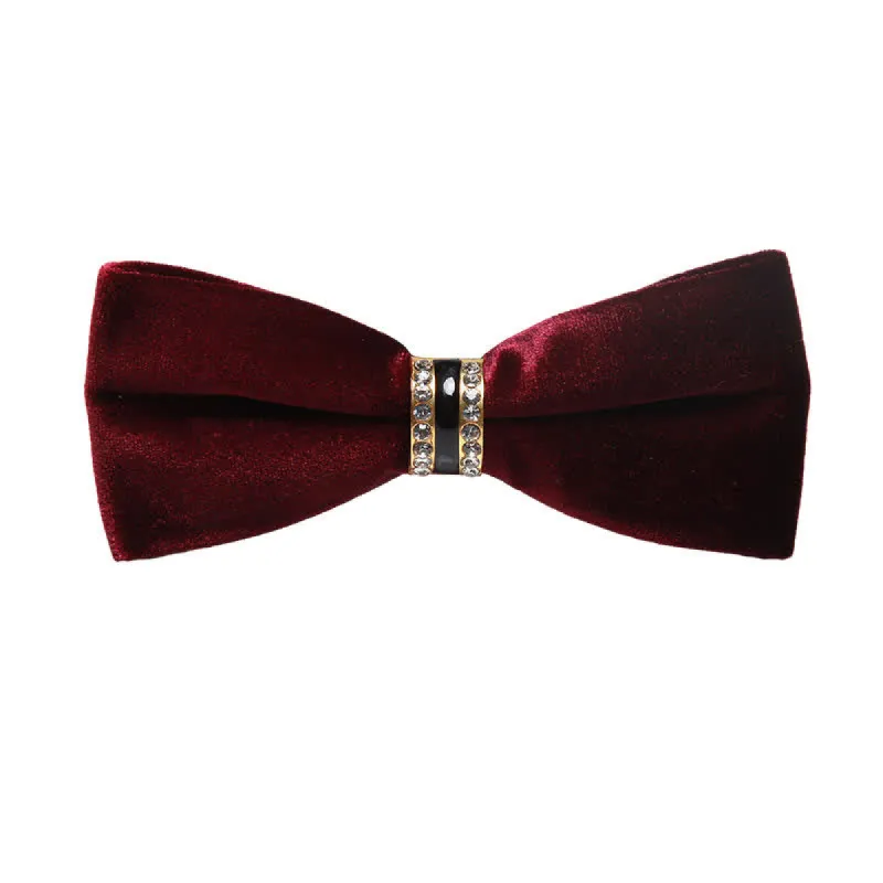 Men's Luxury Crystal Velvet Plain Bow Tie sold by FloralTrip
