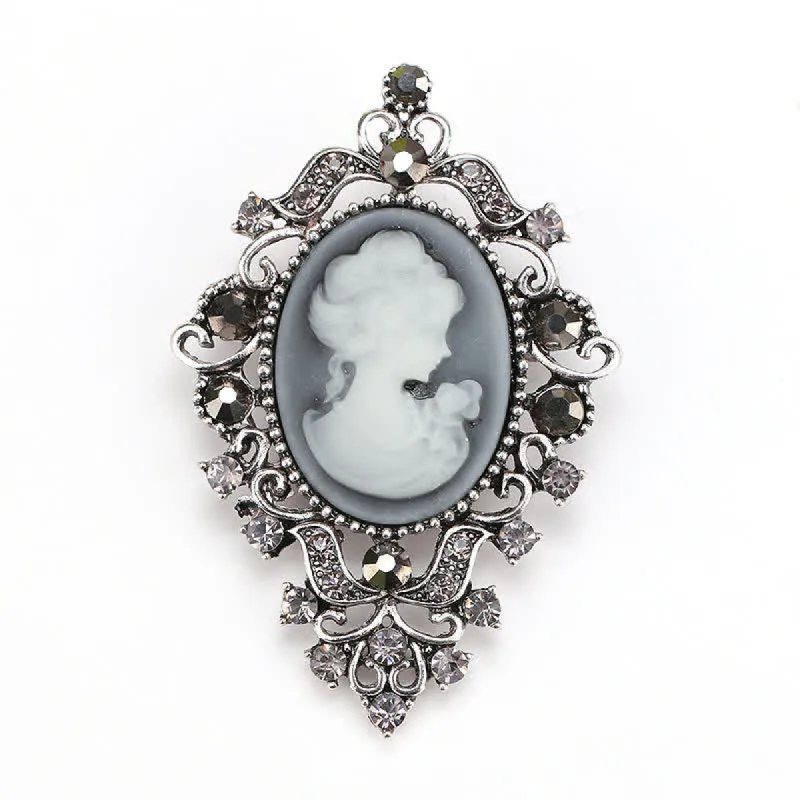 Women's Palace Beauty Queen Cameo Brooch sold by FloralTrip