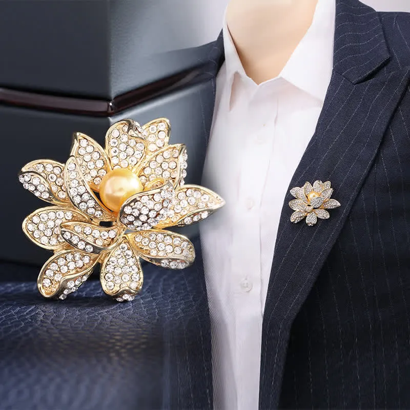 Women's Temperament Bead Lotus Brooch sold by FloralTrip product image thumbnail 2
