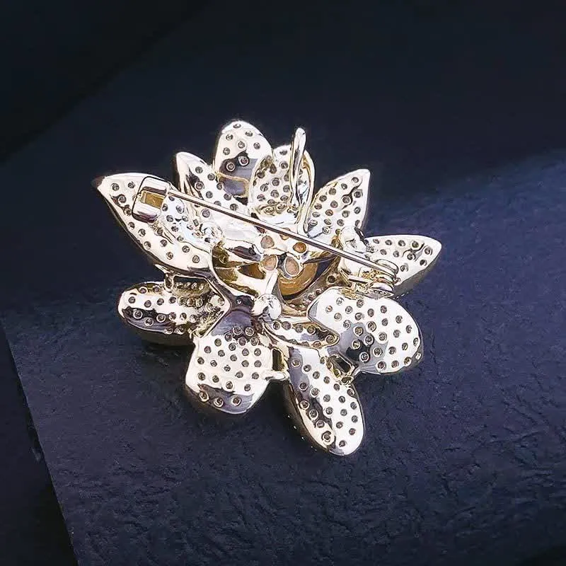 Women's Temperament Bead Lotus Brooch sold by FloralTrip product image thumbnail 3