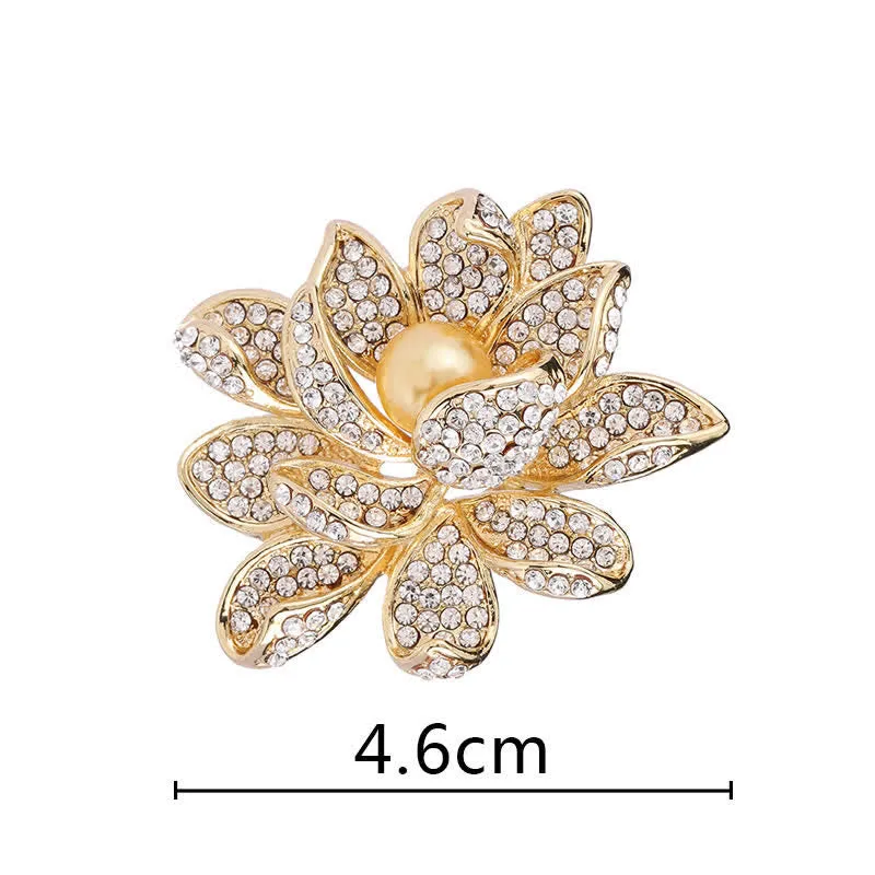 Women's Temperament Bead Lotus Brooch sold by FloralTrip product image thumbnail 4