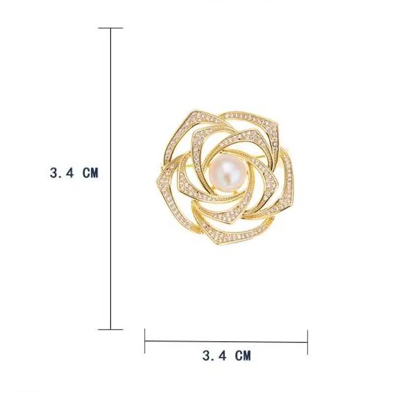 Women's Purity Camellia Pearl Brooch sold by FloralTrip product image thumbnail 4