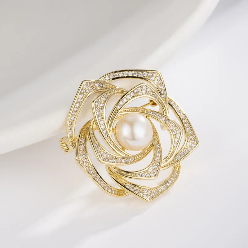 Women's Purity Camellia Pearl Brooch sold by FloralTrip product image thumbnail 3