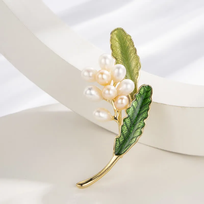 Women's Freshwater Pearl Jasmine Brooch sold by FloralTrip