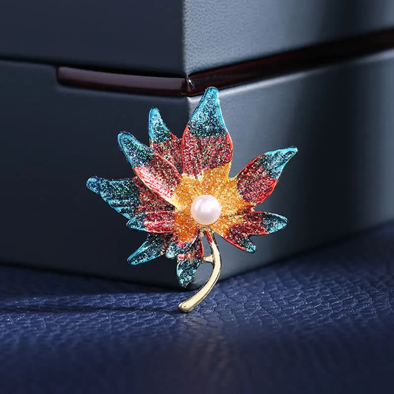 Women's Maple Leaf Pearl Brooch sold by FloralTrip product image thumbnail 4