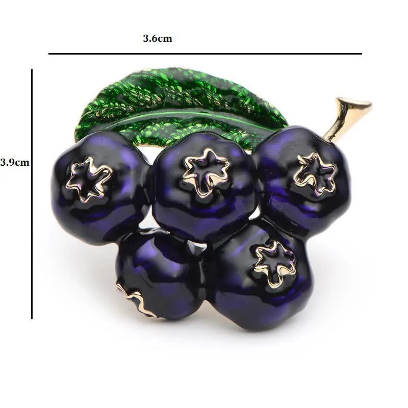 Women's Fruit Of King Blueberry Brooch sold by FloralTrip product image thumbnail 4