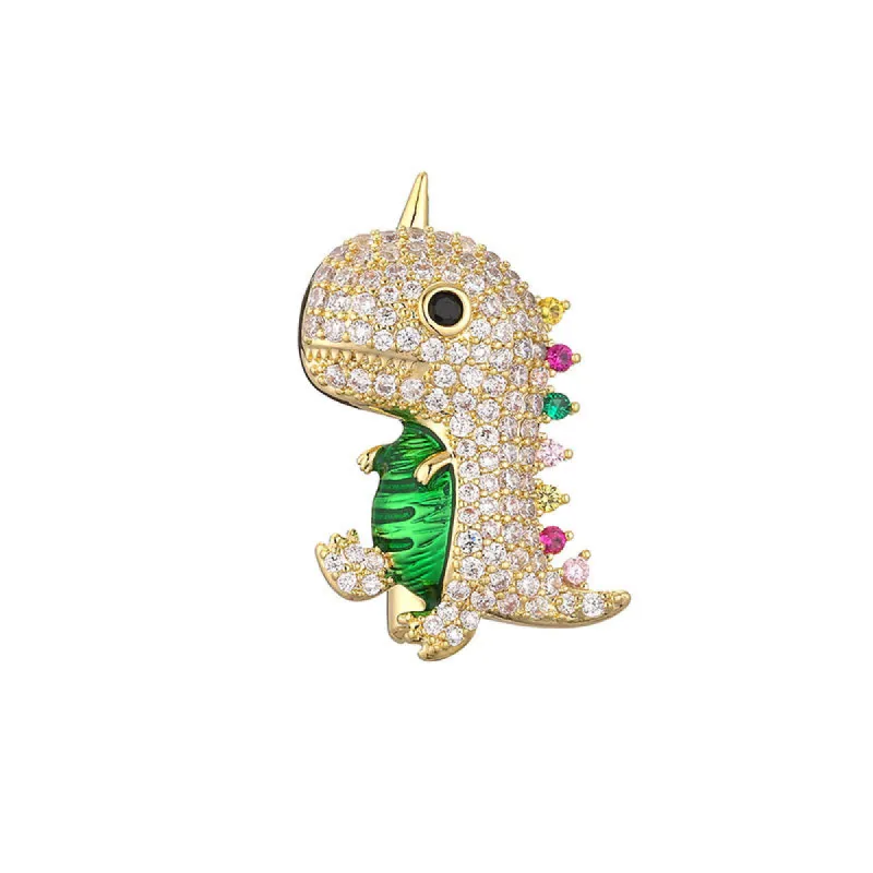 Women's Cartoon Shimmering Dinosaur Brooch sold by FloralTrip