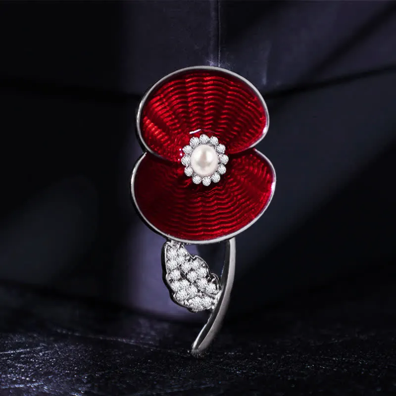 Women's Remembrance Day Poppy Brooch sold by FloralTrip