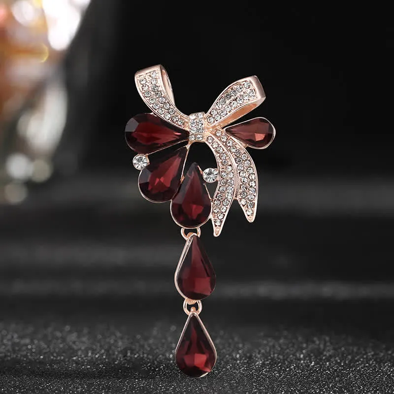 Women's Novelty Teardrop Bowknot Brooch sold by FloralTrip