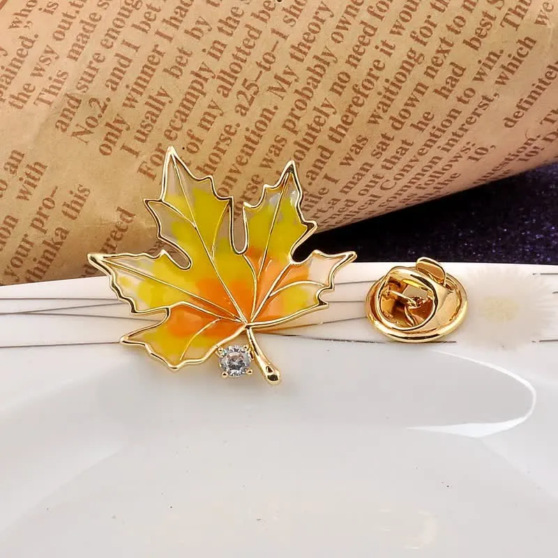 Women's Autumn Gold Maple Leaf Brooch sold by FloralTrip product image thumbnail 5