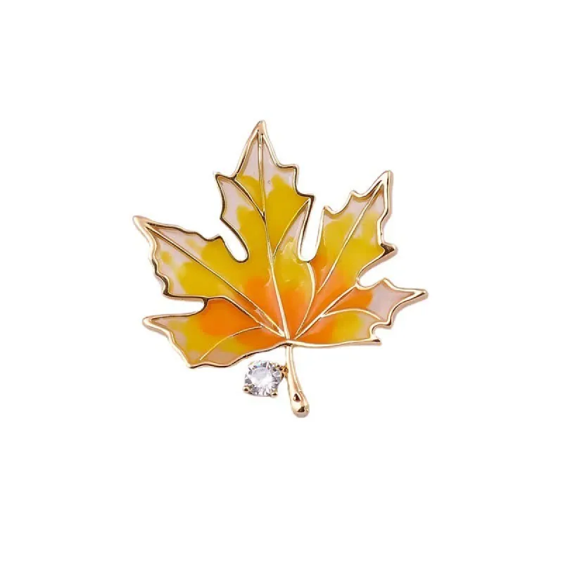 Women's Autumn Gold Maple Leaf Brooch sold by FloralTrip