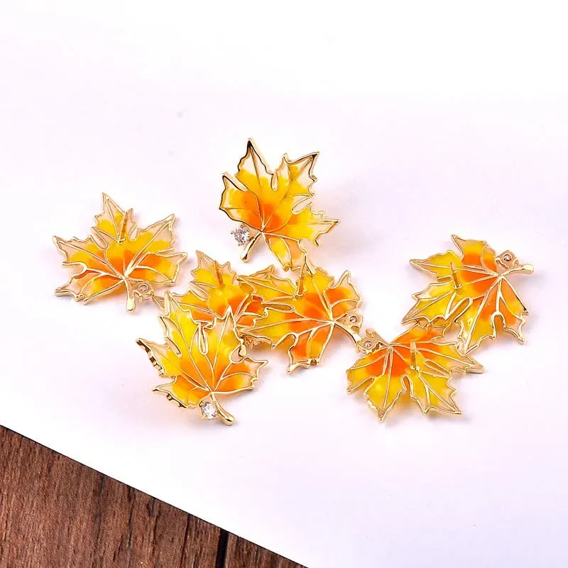 Women's Autumn Gold Maple Leaf Brooch sold by FloralTrip product image thumbnail 2
