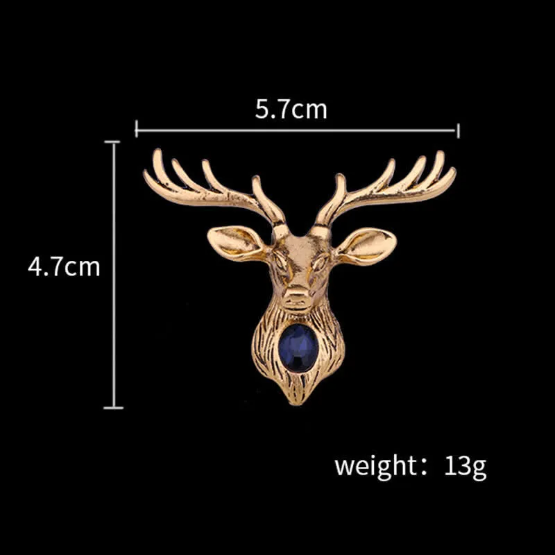Men's Majestic Blue Gem Deer Brooch sold by FloralTrip product image thumbnail 5