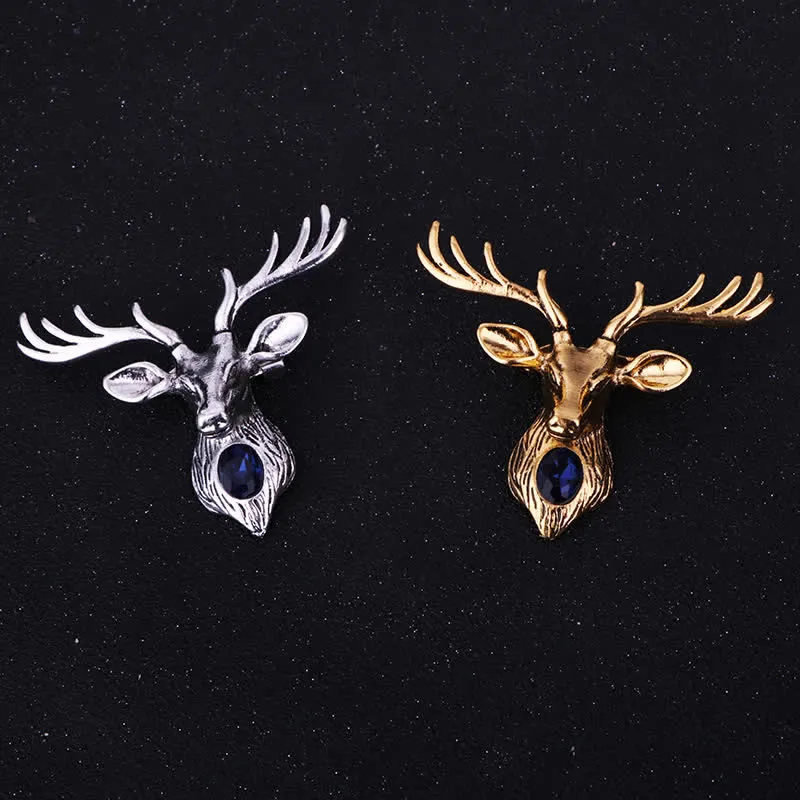 Men's Majestic Blue Gem Deer Brooch sold by FloralTrip product image thumbnail 2