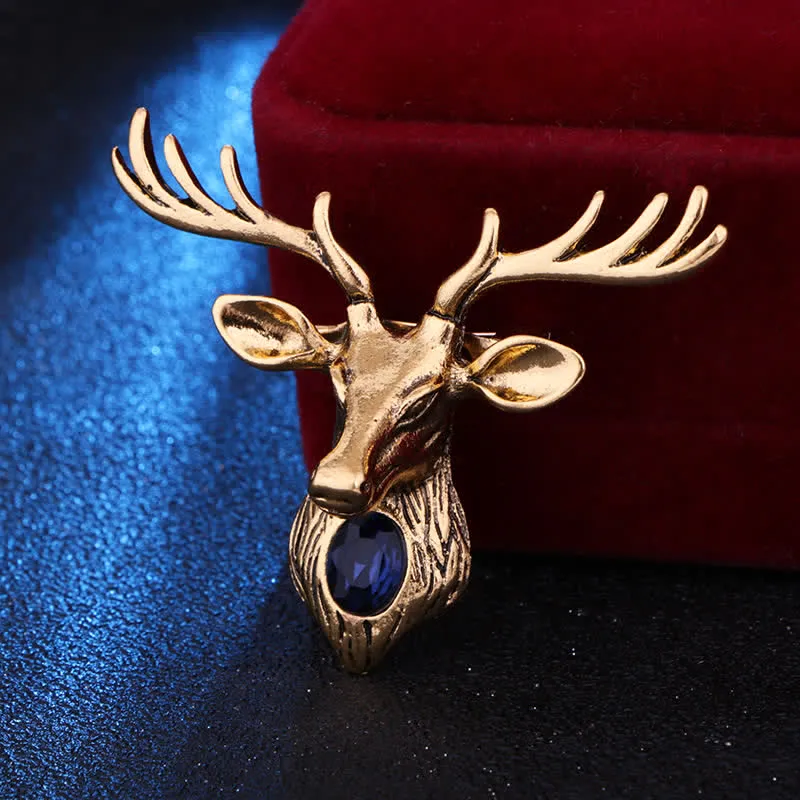 Men's Majestic Blue Gem Deer Brooch sold by FloralTrip product image thumbnail 3
