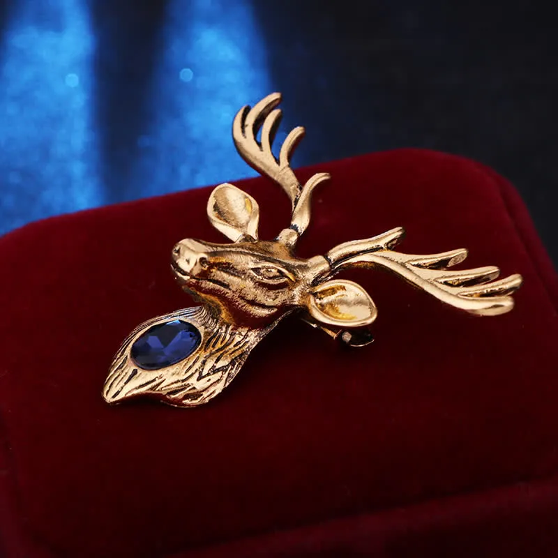 Men's Majestic Blue Gem Deer Brooch sold by FloralTrip product image thumbnail 4