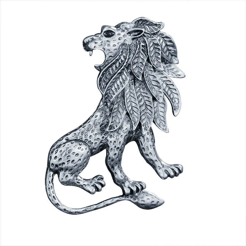 Men's Antique Retro Lion Brooch sold by FloralTrip product image thumbnail 3