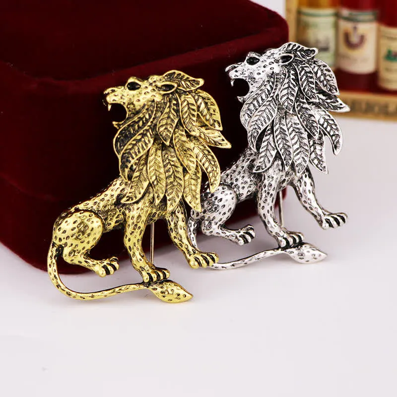 Men's Antique Retro Lion Brooch sold by FloralTrip product image thumbnail 2